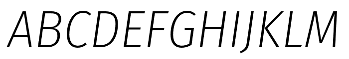 Fira Sans Condensed 200italic Font UPPERCASE