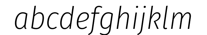 Fira Sans Condensed 200italic Font LOWERCASE