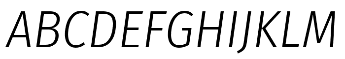 Fira Sans Condensed 300italic Font UPPERCASE