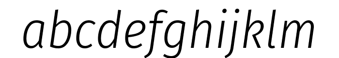 Fira Sans Condensed 300italic Font LOWERCASE