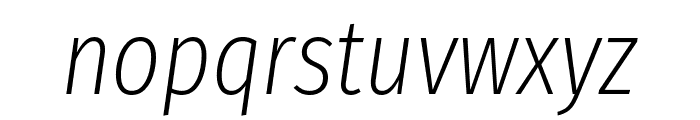 Fira Sans Extra Condensed 200italic Font LOWERCASE