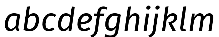 Fira Sans italic Font LOWERCASE