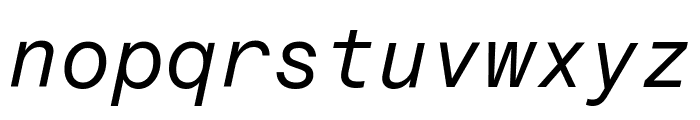 Fragment Mono Italic Font LOWERCASE