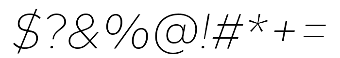 Gantari 100italic Font OTHER CHARS