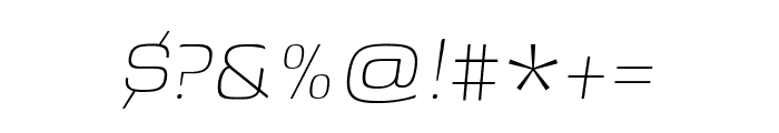 Genos 100italic Font OTHER CHARS