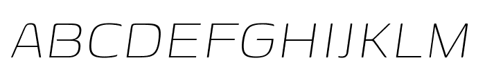 Genos 100italic Font UPPERCASE