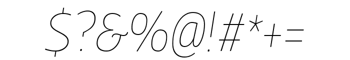 Georama 100italic Font OTHER CHARS