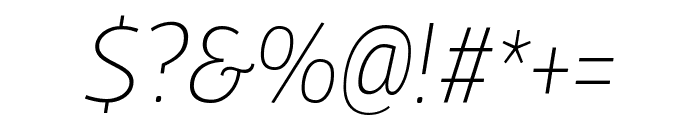 Georama 200italic Font OTHER CHARS