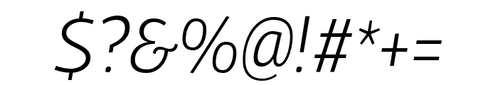 Georama 300italic Font OTHER CHARS