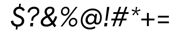 Hanken Grotesk Italic Font OTHER CHARS