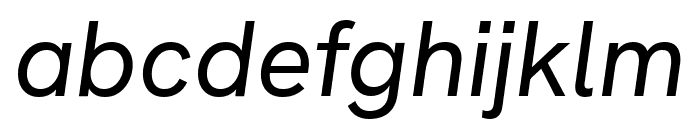 Hanken Grotesk Italic Font LOWERCASE