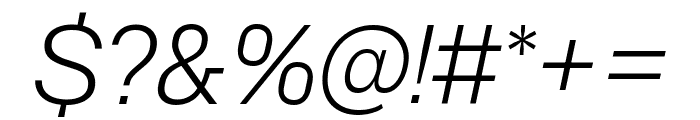 Hubot Sans 300italic Font OTHER CHARS