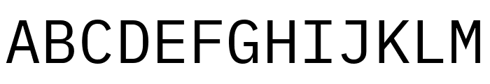 IBM Plex Mono regular Font UPPERCASE