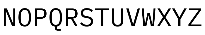 IBM Plex Mono regular Font UPPERCASE