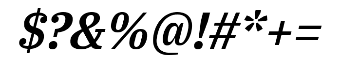 IBM Plex Serif 600italic Font OTHER CHARS