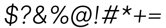 Inclusive Sans 300italic Font OTHER CHARS