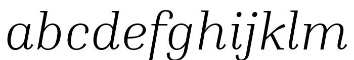 Inria Serif 300italic Font LOWERCASE