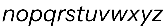 Instrument Sans Italic Font LOWERCASE