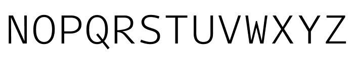 Intel One Mono 300 Font UPPERCASE