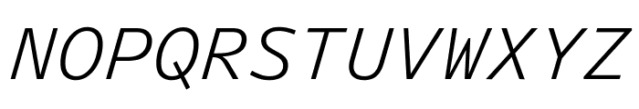 Intel One Mono 300italic Font UPPERCASE