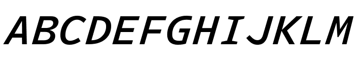 Intel One Mono 600italic Font UPPERCASE