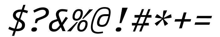 Intel One Mono Italic Font OTHER CHARS