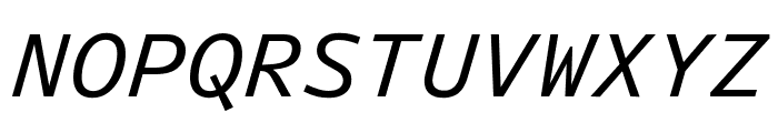 Intel One Mono Italic Font UPPERCASE