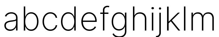 Inter 200 Font LOWERCASE