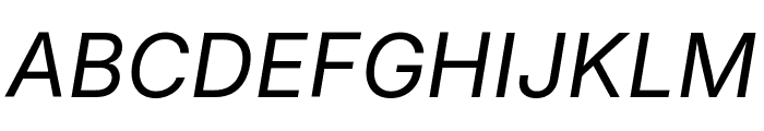 Inter Italic Font UPPERCASE