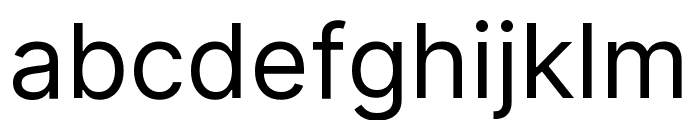 Inter Regular Font LOWERCASE