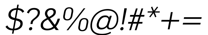 KoHo italic Font OTHER CHARS