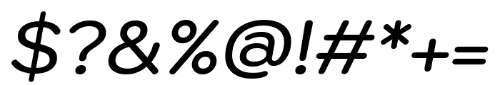 Kodchasan 500italic Font OTHER CHARS