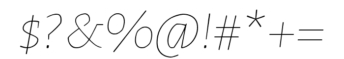 Labrada 100italic Font OTHER CHARS