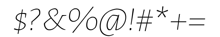 Labrada 200italic Font OTHER CHARS