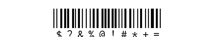 Libre Barcode 128 Text regular Font OTHER CHARS