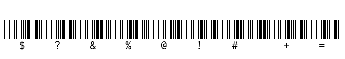 Libre Barcode 39 Extended Text regular Font OTHER CHARS