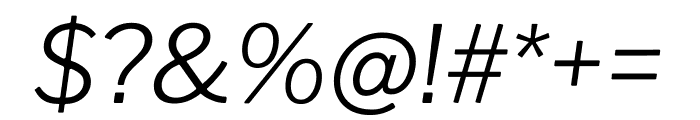 Libre Franklin 300italic Font OTHER CHARS