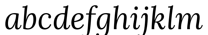 Lora italic Font LOWERCASE