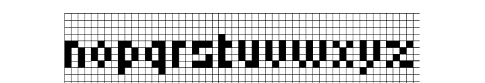 Micro 5 Charted Regular Font LOWERCASE