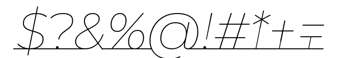 Montserrat Underline 100italic Font OTHER CHARS
