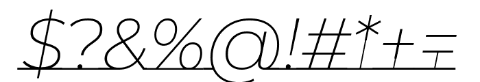 Montserrat Underline 200italic Font OTHER CHARS