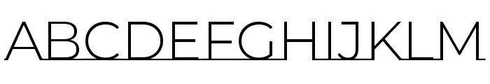 Montserrat Underline 300 Font UPPERCASE