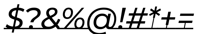 Montserrat Underline 500italic Font OTHER CHARS