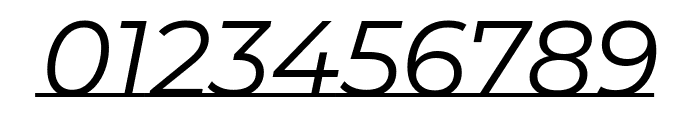 Montserrat Underline Italic Font OTHER CHARS