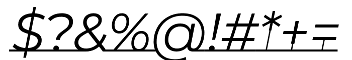 Montserrat Underline Italic Font OTHER CHARS