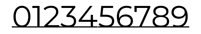 Montserrat Underline Regular Font OTHER CHARS