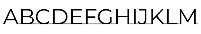 Montserrat Underline Regular Font UPPERCASE