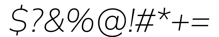 Mulish 200italic Font OTHER CHARS