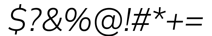 Mulish 300italic Font OTHER CHARS