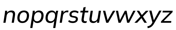 Mulish 500italic Font LOWERCASE